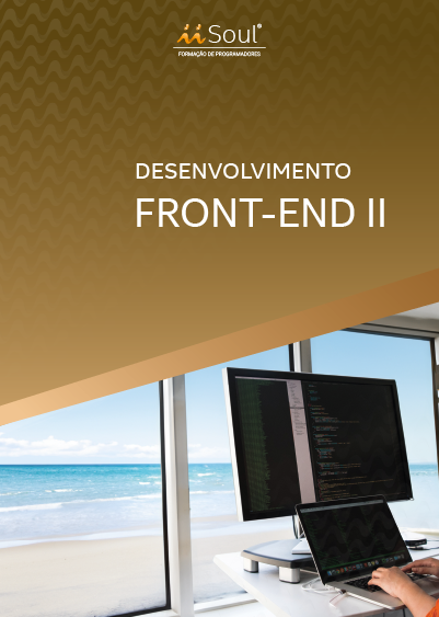 Capa da apostila: Desenvolvimento Front-End II — Intermediário